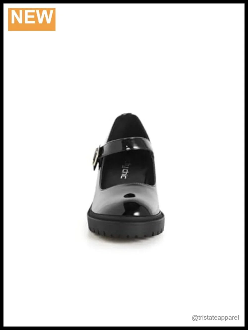 Wide Fit Platform Pump Block Heel Faux Leather
